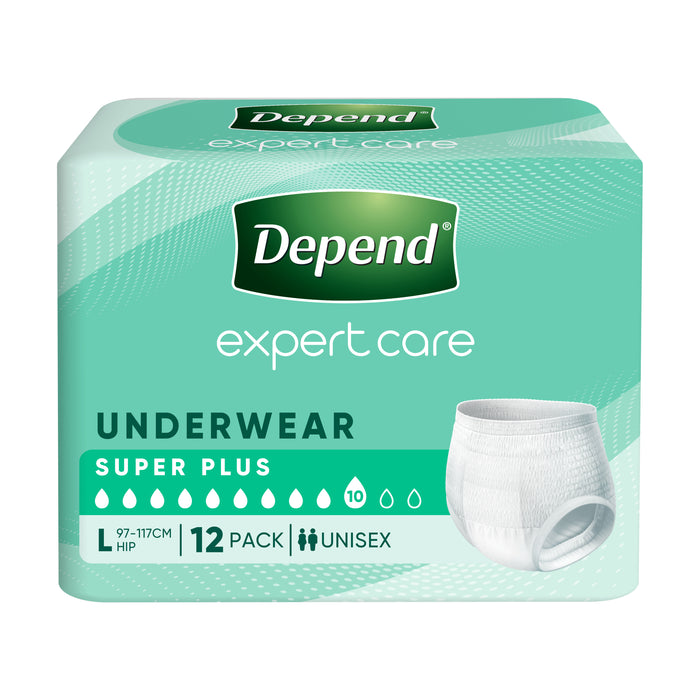 Depend Adult Underwear Super Plus Large 9 Pack
