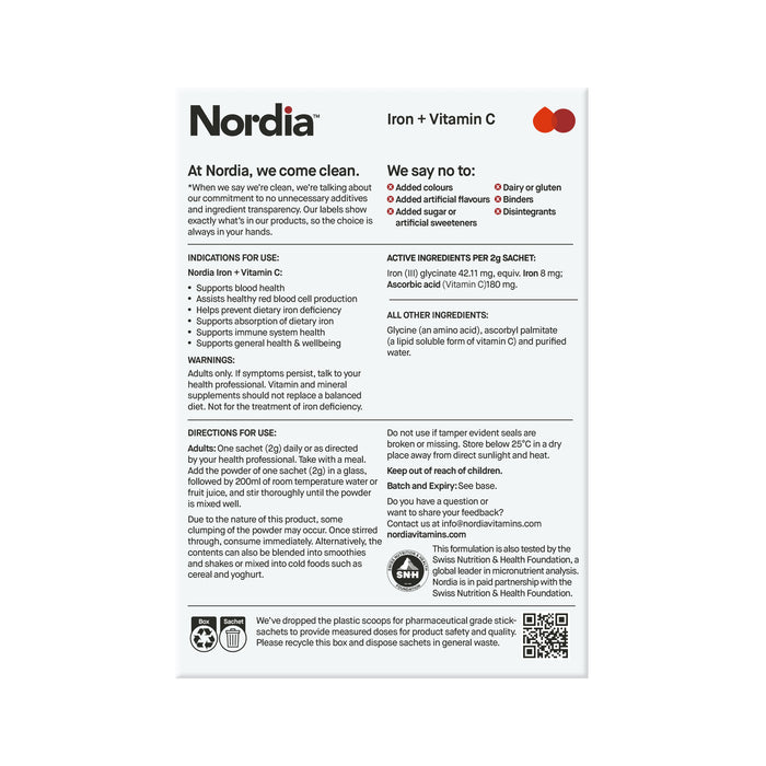 Nordia Iron + Vitamin C Powder 14 sachets