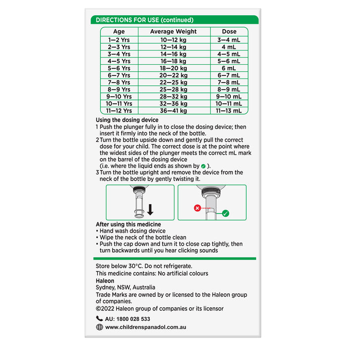 Panadol Children's 5-12 Years Orange 200ml.