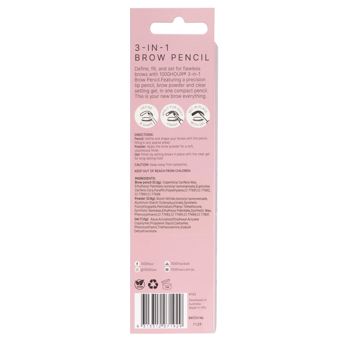 1000 Hour 3 in 1 Brow Pencil Medium Brown