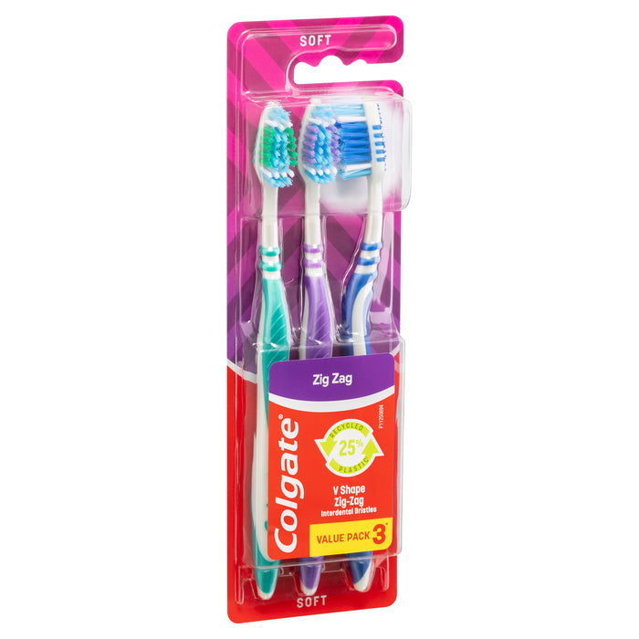 Colgate Toothbrush Zig Zag Soft 3 Pack