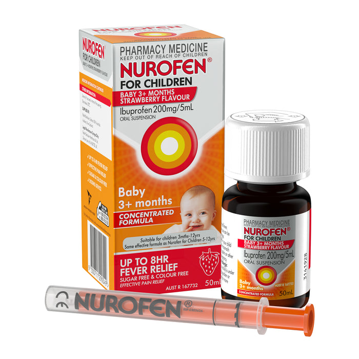Nurofen For Children Baby 3+ Months Strawberry 50ml.