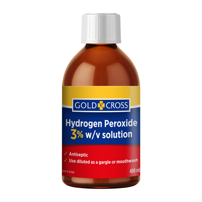 Gold Cross Hydrogen Peroxide 3% 10 vol 400ml.