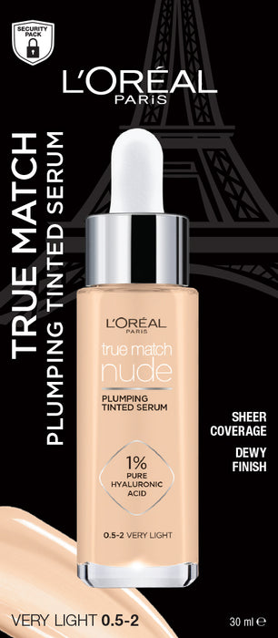L'Oreal True Match Plumping Tinted Serum 0.5-2 Very Light carded