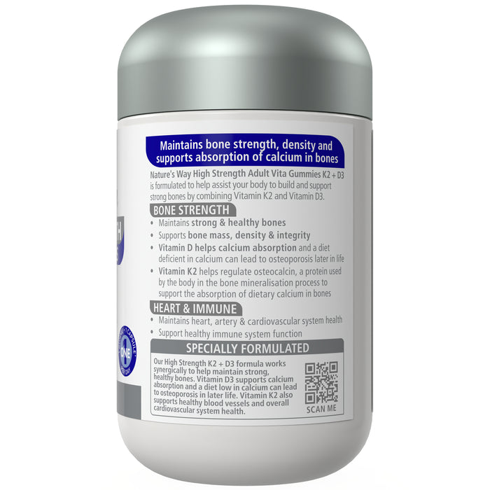 Nature's Way High Strength K2+D3 30 Soft Gummies