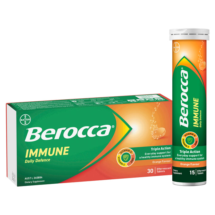 Berocca Immune Daily Defence Orange 30 Effervescent Tablets