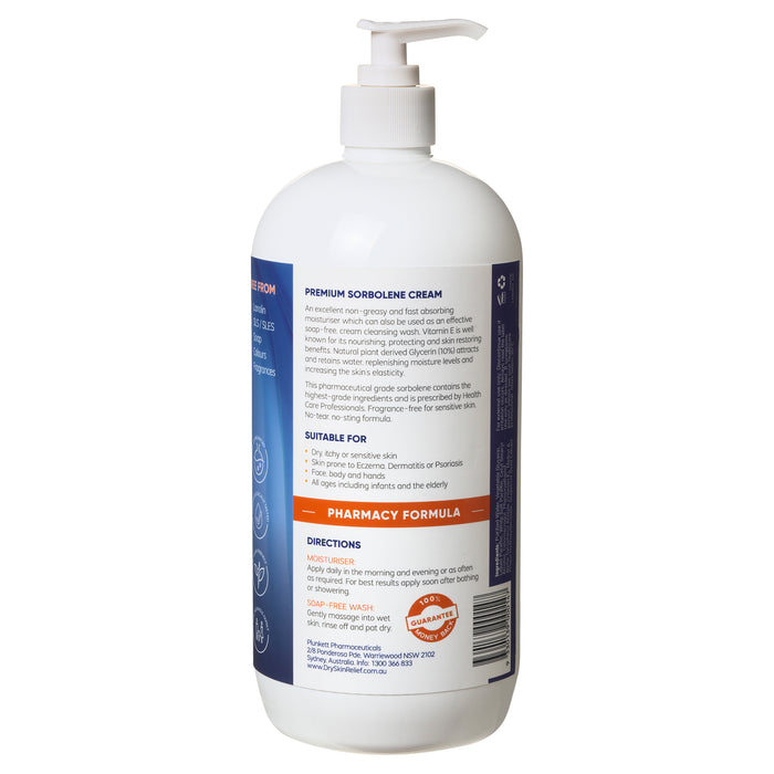 Plunkett Sorbolene + 10% Glycerine Vitamin E Pump 1 Litre.
