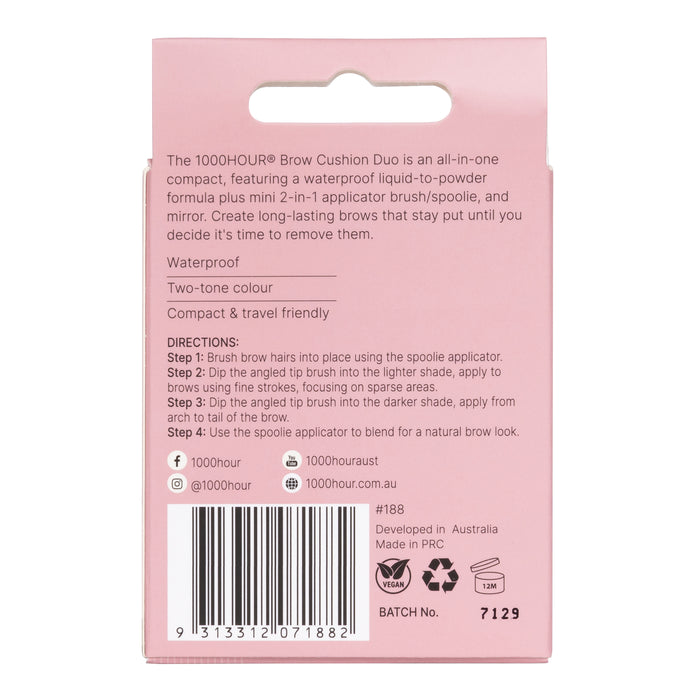 1000 Hour Brow Cushion Duo Soft Brown - Warm Brown.