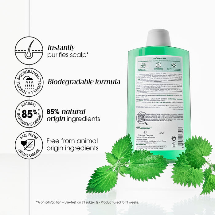 Klorane Nettle Shampoo 400ml.