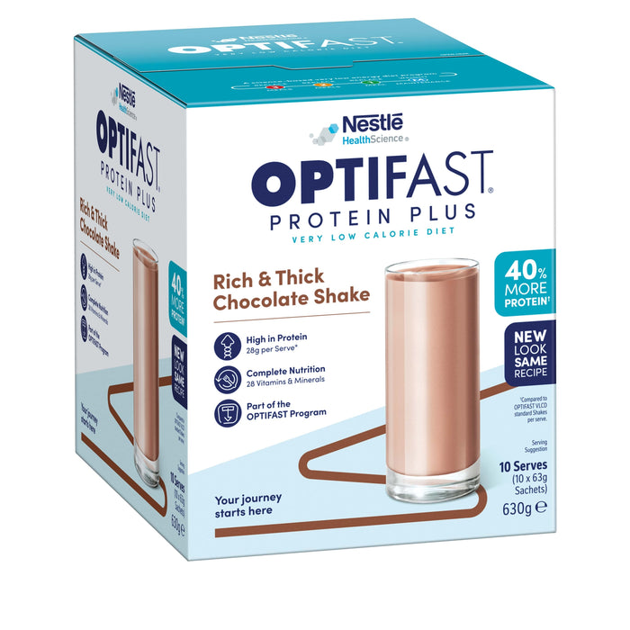 Optifast VLCD ProteinPlus Chocolate Shake 63g 10 Pack.