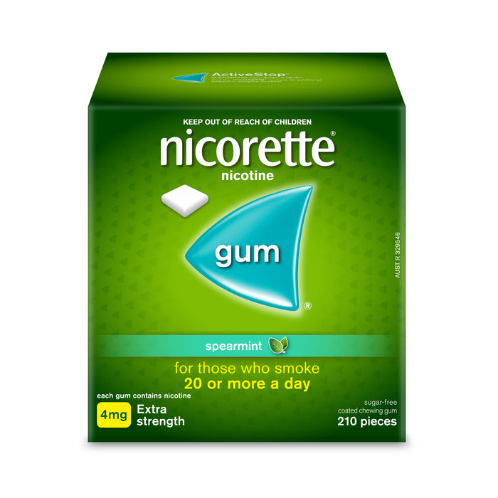 Nicorette Gum Spearmint 4mg 210