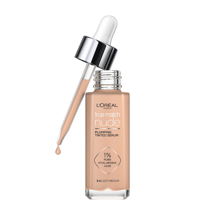 L'Oreal True Match Nude Plumping Tinted Serum 3-4 Light to Medium.