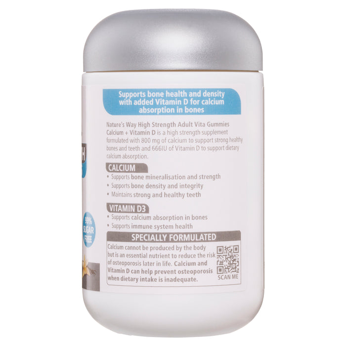 Nature's Way Calcium High Strength Sugar Free 60 Gummies