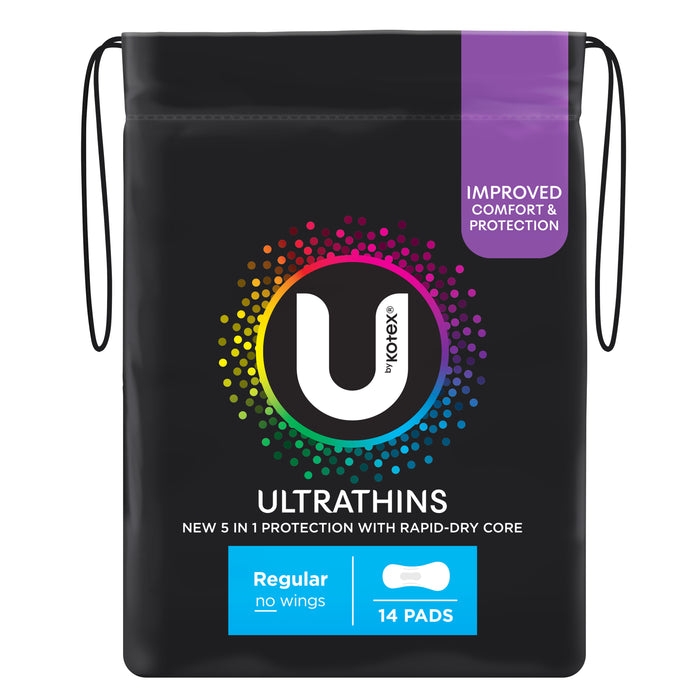 U By Kotex Ultrathins Pads Regular 14.