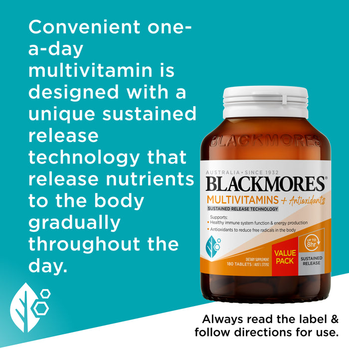 Blackmores Sustained Release Multi + Antioxidants 180 Tablets