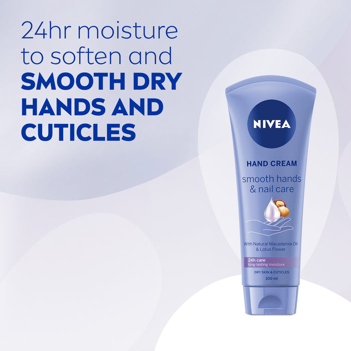 Nivea Smooth Hands and Nail Care Cream 100mL.