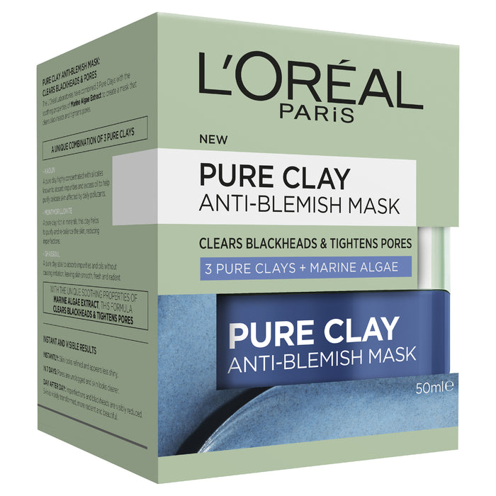 L'Oreal Clay Blue Mask Anti Blemish.