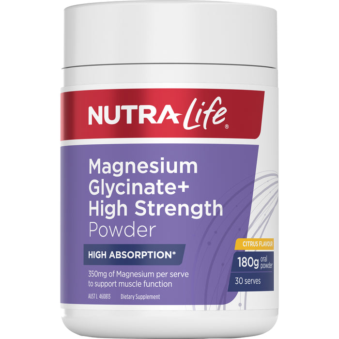 Nutra-Life Magnesium Glycint Citrus Powder 180g.