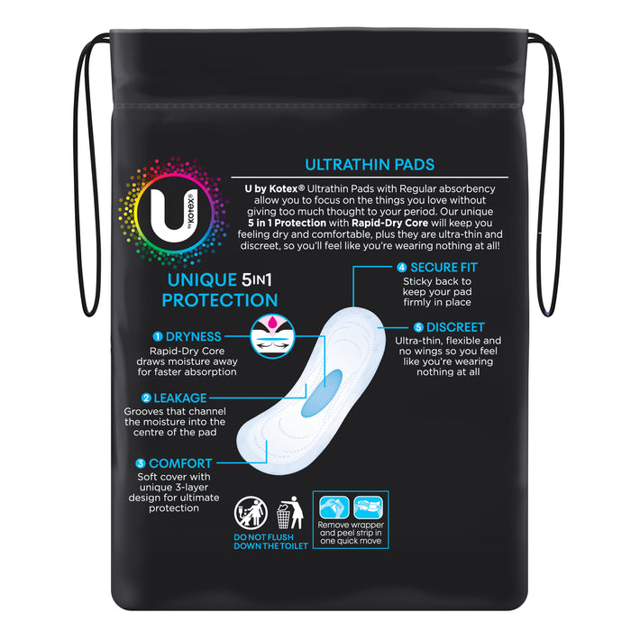 U By Kotex Ultrathins Pads Regular 14