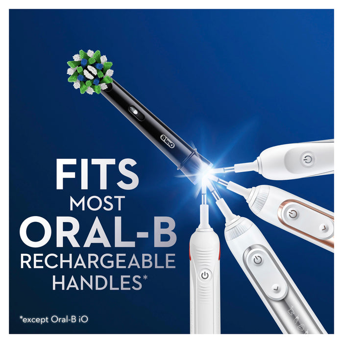 Oral B Power Toothbrush Cross Action Refills Black 3 Pack