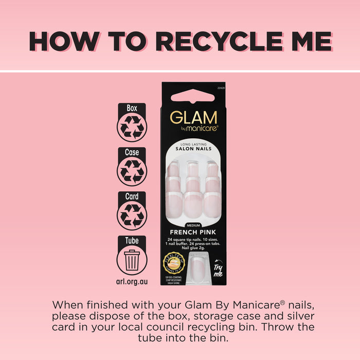 Glam By Manicare 428 French Pink Medium Square Kit