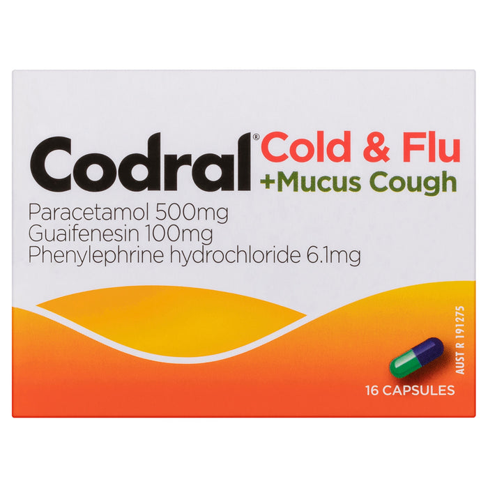 Codral Cold & Flu Mucus Cough 12 Capsules