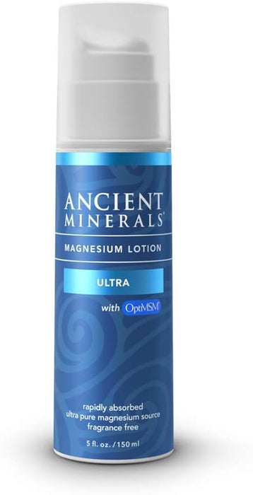 Ancient Minerals Magnesium Lotion 50% and MSM Ultra 150ml