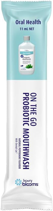 Henry Blooms Probiotic On The Go Mouthwash 11ml 20 Sachets