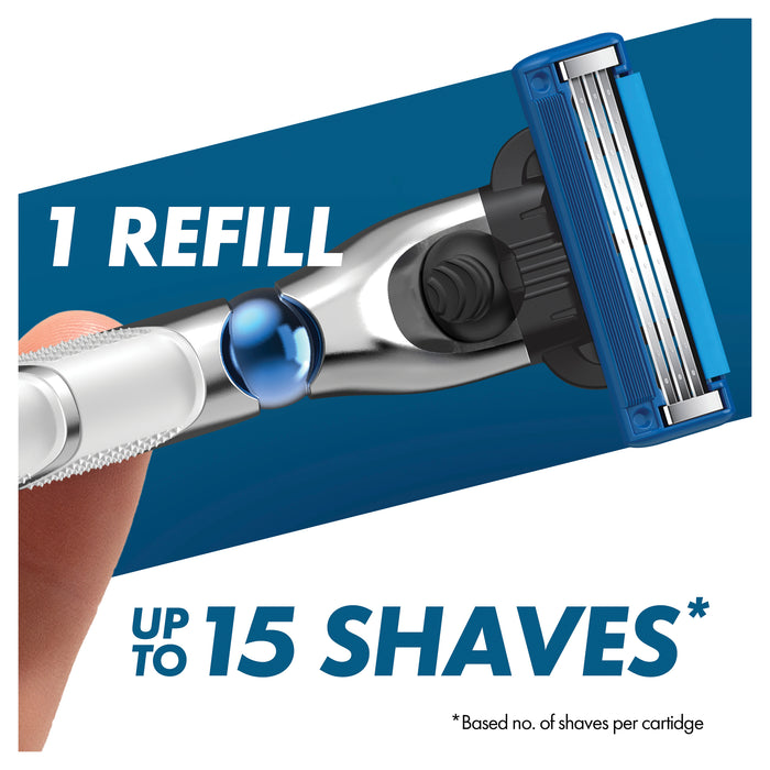 Gillette Mach 3 Turbo 3D Manual Razor and 2 Blades