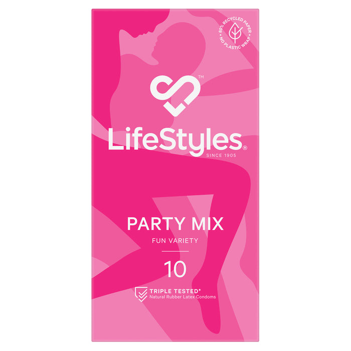 Ansell Lifestyles Condoms Party Mix 10 Pack