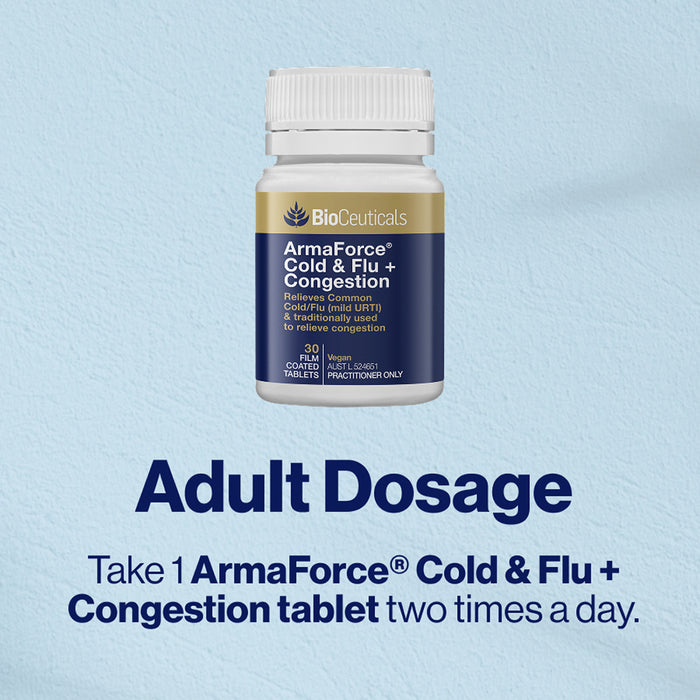 Bioceuticals Armaforce Cold & Flu + Congestion 30Tablets