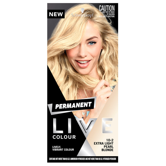 Schwarzkopf LIVE Colour Permanent 10.2 Extra Light Pearl Blonde.