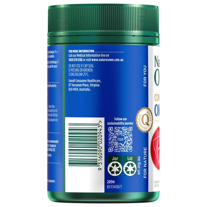 Nature's Own Concentrated Fish Oil Omega Triple 80Capsules