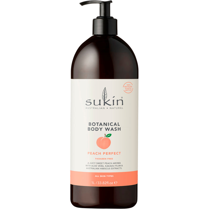 Sukin Aloe Botanical Body Wash Peach Perfect 1Litre