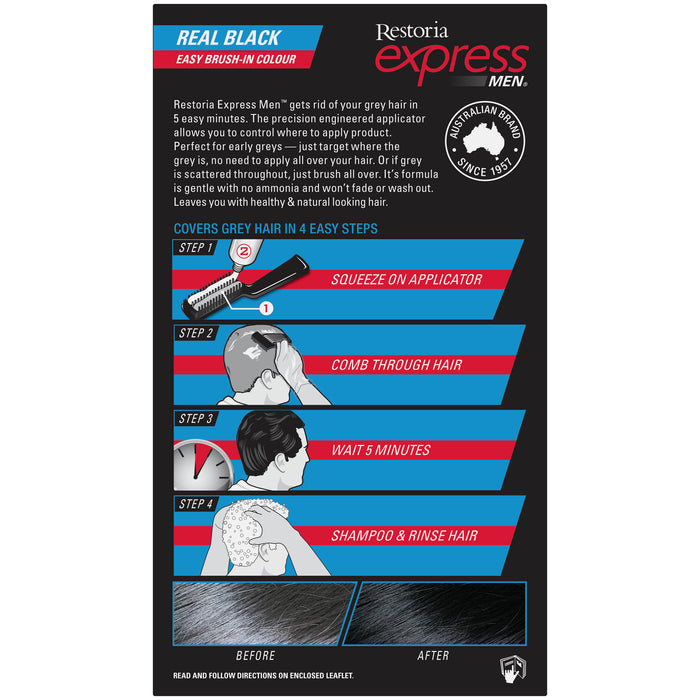 Restoria Express For Men Natural Black.