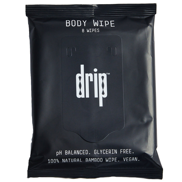Drip Bamboo Body Wipes 8 Pack.