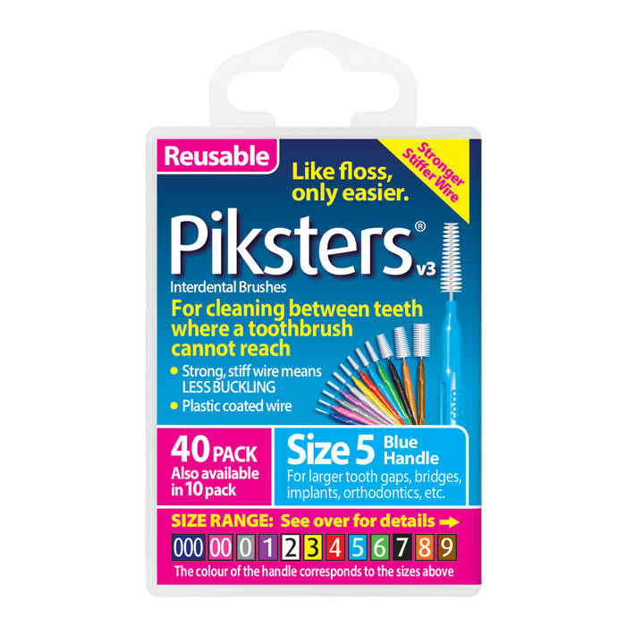 Piksters Size 5 Blue 40 Pack.