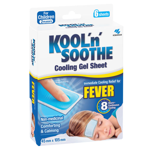 Kool n Soothe Kids Fever Relief - 6 Sheets.