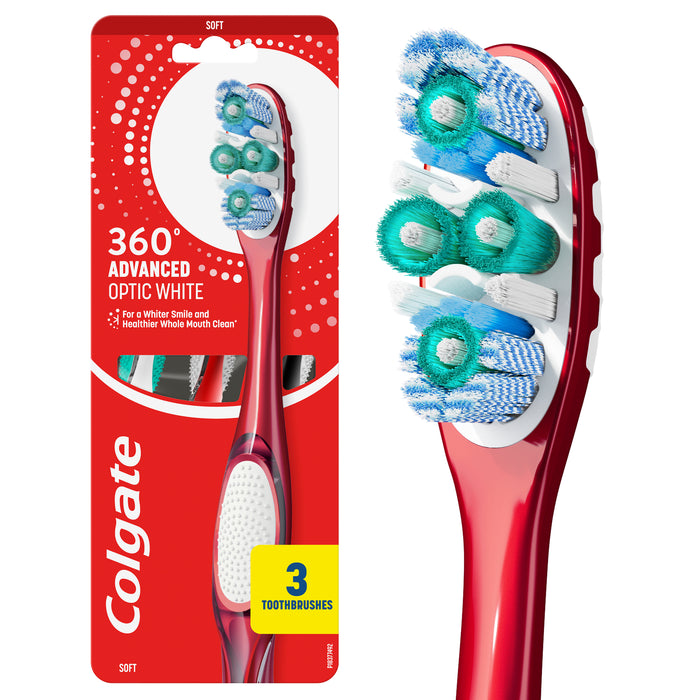 Colgate Toothbrush Optic White 360 Soft 3Pack