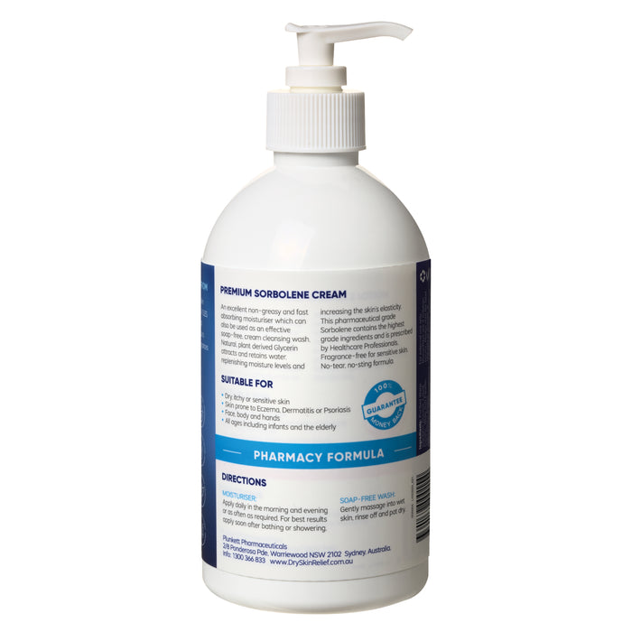 Plunkett Sorbolene + 10% Glycerine Pump 500ml.