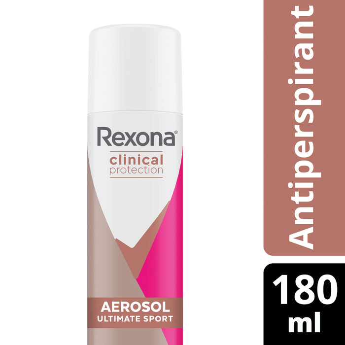Rexona Clinical Women Antiperspirant Aerosol Ultimate Sport For 3x Stronger Protection 180 ML