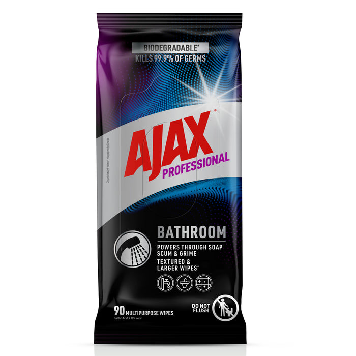 Ajax Bathroom Professional Wipes 90 Pack