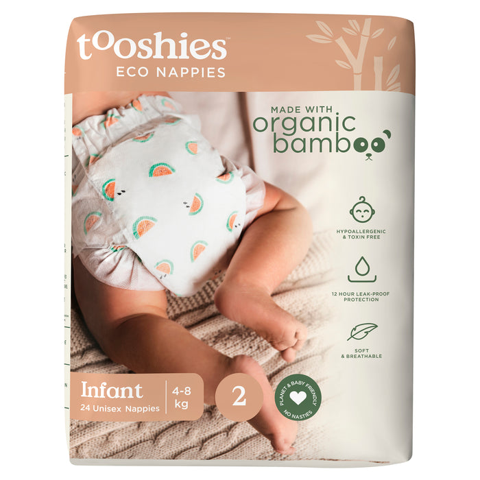 Tooshies Nappies Size 2 Infant 24 Pack