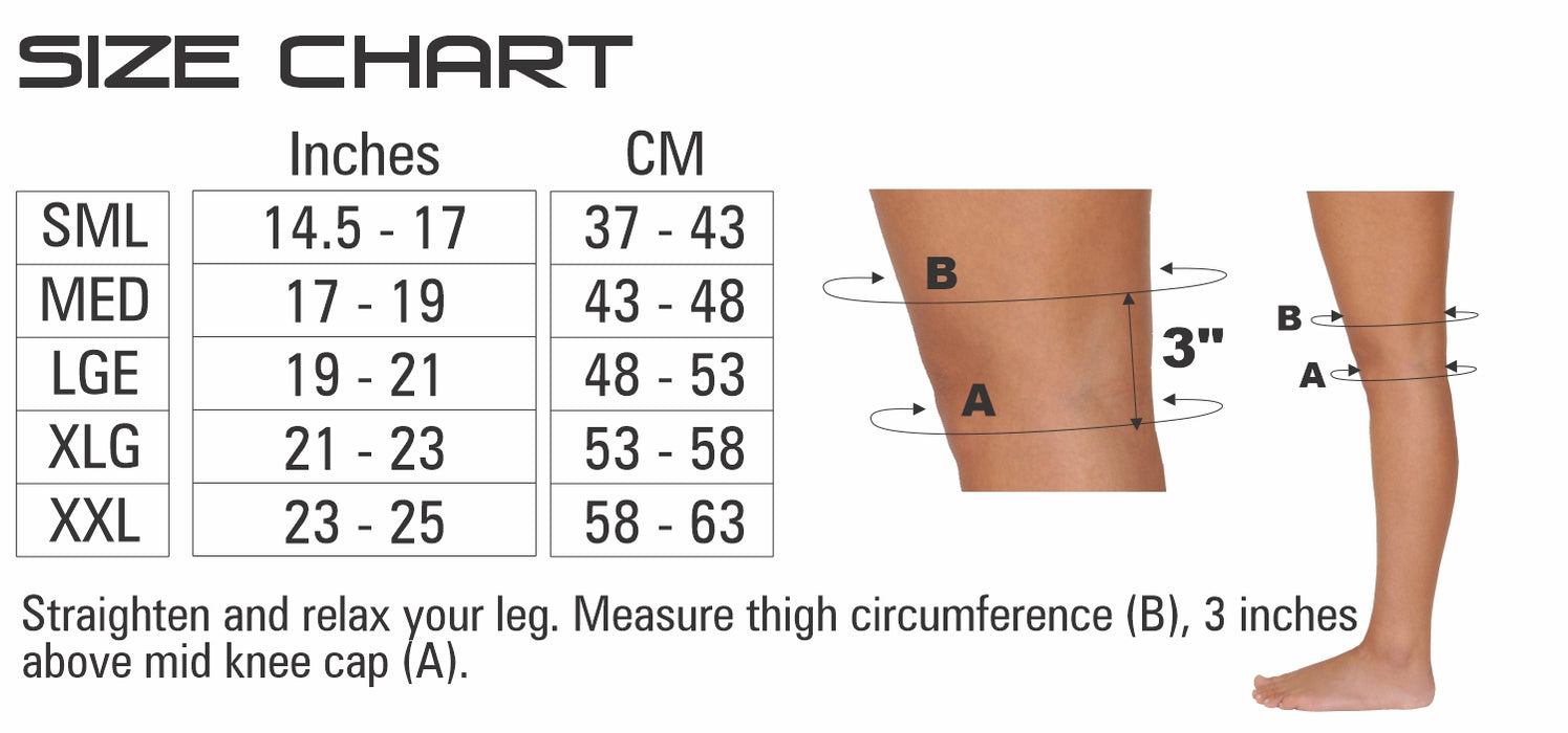 Bodyassist Contoured Sports Knee Sleeve Black Medium