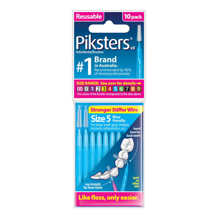 Piksters Size 5 Blue 10 Pack.