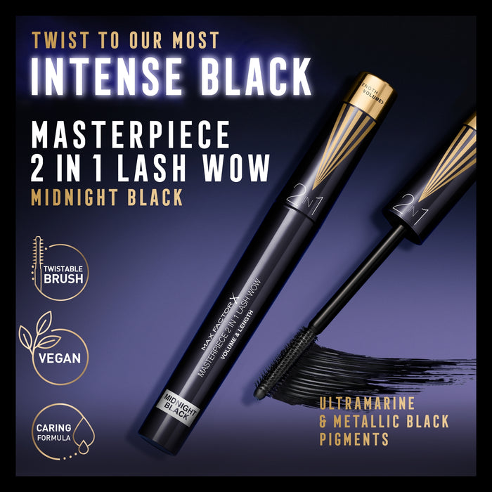 Max Factor Masterpiece Mascara 2in1 Lash WOW Super Black