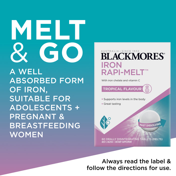 Blackmores Iron Rapi-Melt 60 Tablets
