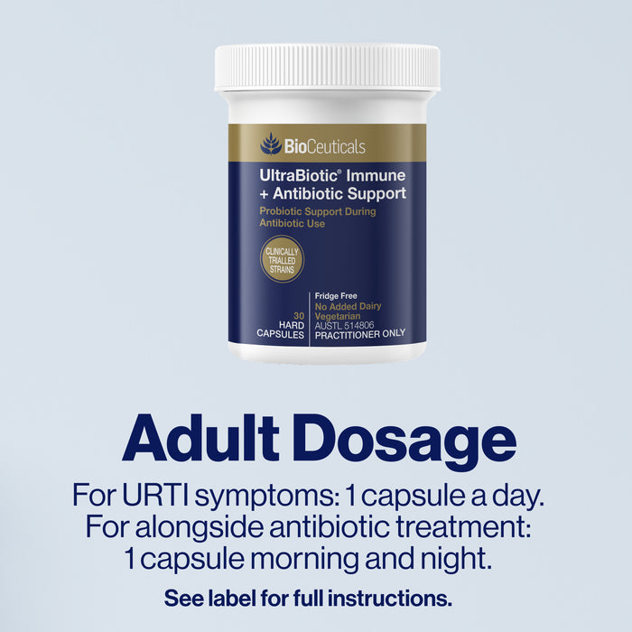 Bioceuticals Ultrabiotic Immune  + Antibiotic Support 30Capsules