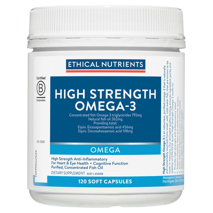 Ethical Nutrients Hi-Strength Fish Oil Capsules 120 Capsules