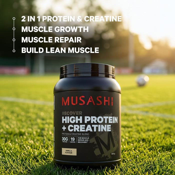 Musashi High Protein + Creatine Vanilla 900g